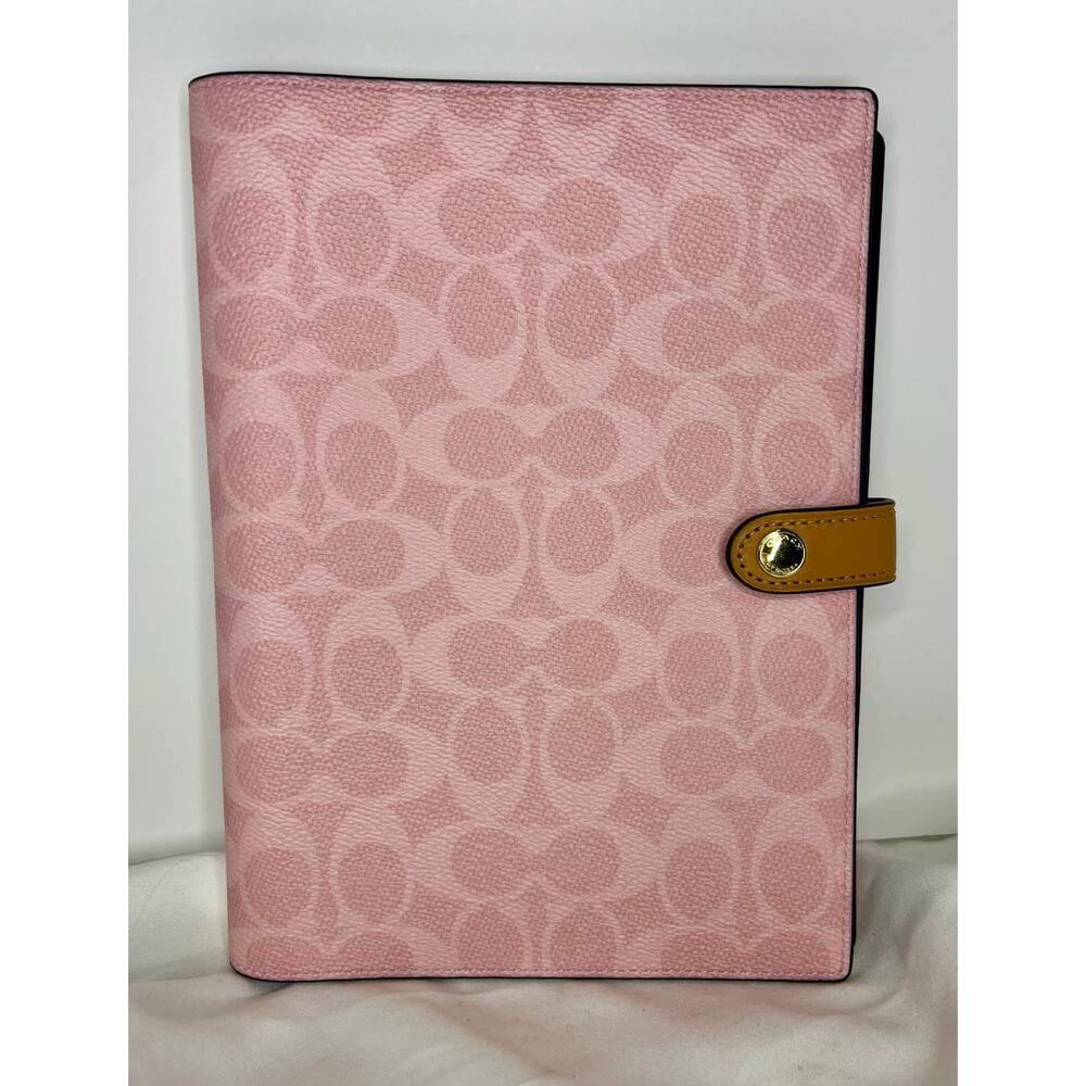 NWT Coach Powder Pink Signature Notebook Planner Journal